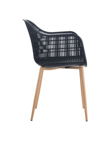 BERRY Armchair Metal Natural-PP-UV Black