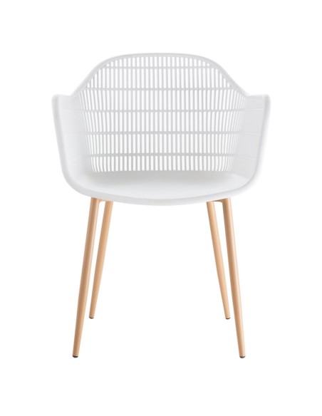 BERRY Armchair Metal Natural-PP-UV White