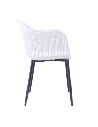 BERRY Armchair Metal Black-PP-UV White