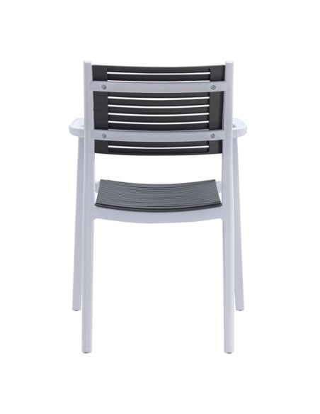 AKRON Armchair PP-UV White-Grey