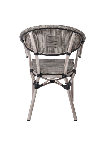 COSTA Armchair Alu Antique Grey-Textilene Beige