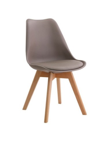 MARTIN Καρέκλα Ξύλο, PP Sand Beige...