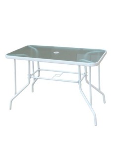 BALENO Table 110x60cm Metal White