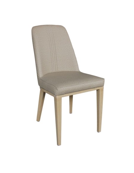 CASTER Chair Metal Natural Paint-Beige Linen Pu