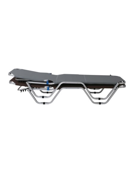 CRETA Alu Lounger, Grey Textilene