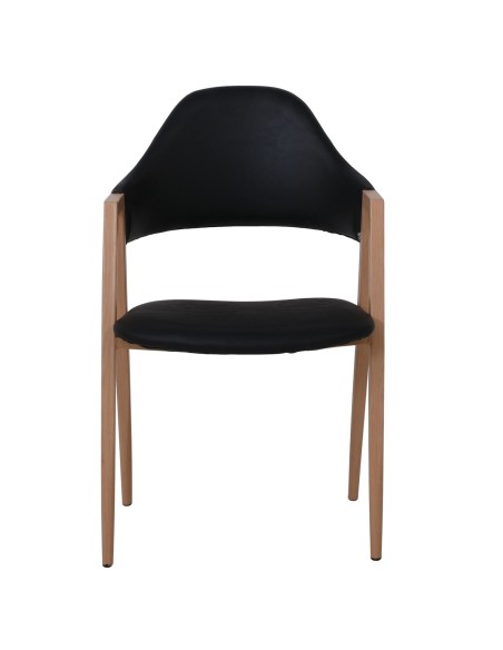 DELTA Πολυθρόνα Μέταλλο Βαφή Φυσικό, Pu Μαύρο