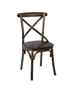 MARLIN Wood Chair/Metal Black Gold