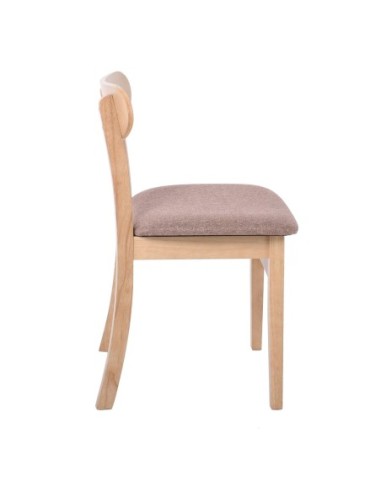 DOM Chair Oak (Fabric Brown)