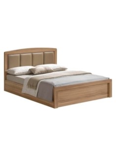 CALIBER Κρεβάτι Διπλό, για Στρώμα 160x200cm, Απόχρωση Sonoma Oak