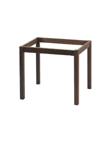 ΚΑΦΕΝΕΙΟΥ Βάση Τραπεζιού Οξιά Λυόμενο για Επιφάνεια 60x60cm, Βαφή Εμποτισμού Καρυδί