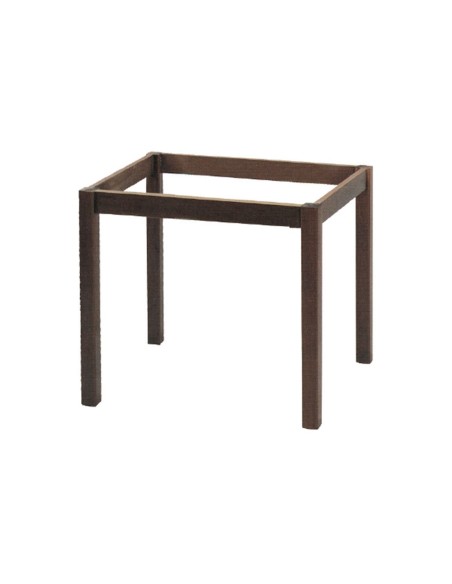 ΚΑΦΕΝΕΙΟΥ Βάση Τραπεζιού Οξιά Λυόμενο για Επιφάνεια 60x60cm, Βαφή Εμποτισμού Καρυδί