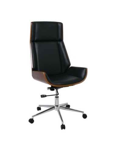BF9850 Manager Armchair Walnut-Pu Black