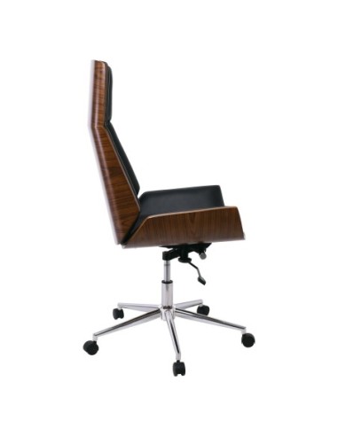 BF9850 Manager Armchair Walnut-Pu Black
