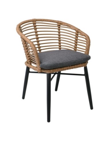 SALSA Alu STACK Armchair Black-Wicker...