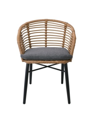 SALSA Alu STACK Armchair Black-Wicker...