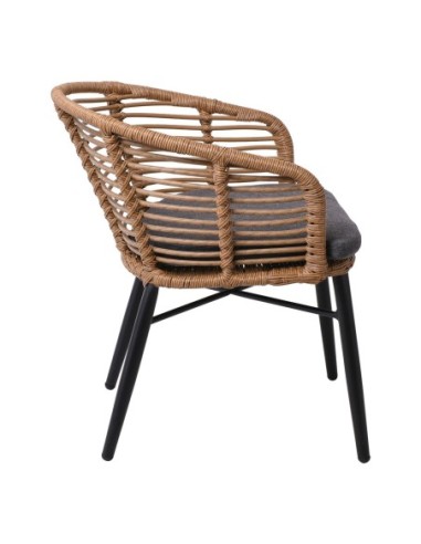SALSA Alu STACK Armchair Black-Wicker...