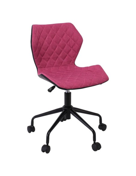 DAVID Office Chair Pu Black-Fabric Fucshia