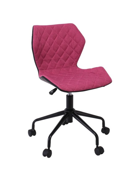 DAVID Office Chair Pu Black-Fabric Fucshia