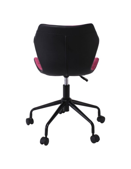 DAVID Office Chair Pu Black-Fabric Fucshia