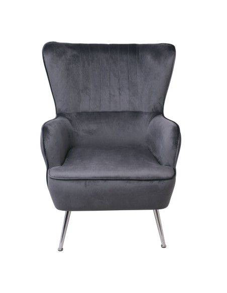 CROMA Armchair Fabric Grey Velure