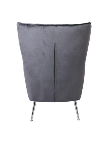 CROMA Armchair Fabric Grey Velure