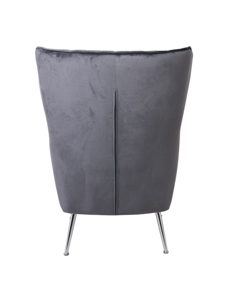 CROMA Armchair Fabric Grey Velure