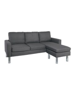 REVERSE Reversible Corner Sofa Fabric Dark Grey