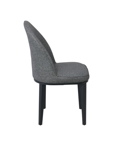 TEX Chair Metal Black Paint-Anthracite Linen Pu