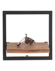 LIZARD Frame Ράφι Μέταλλο Βαφή Μαύρο, Ξύλο Ακακία Φυσικό