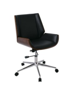 BF9860 Office Chair Walnut/Pu Black