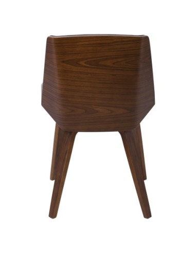 NUMAN Chair Walnut-Pu Black