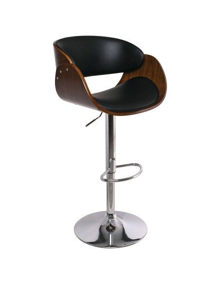 JOY Bar Stool Walnut-Pu Black
