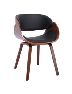 JOY-W Armchair Walnut-Pu Black