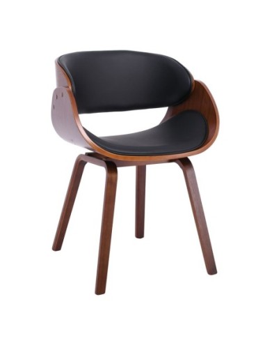 JOY-W Armchair Walnut-Pu Black