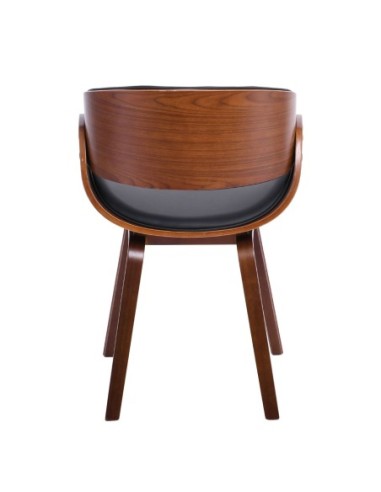 JOY-W Armchair Walnut-Pu Black