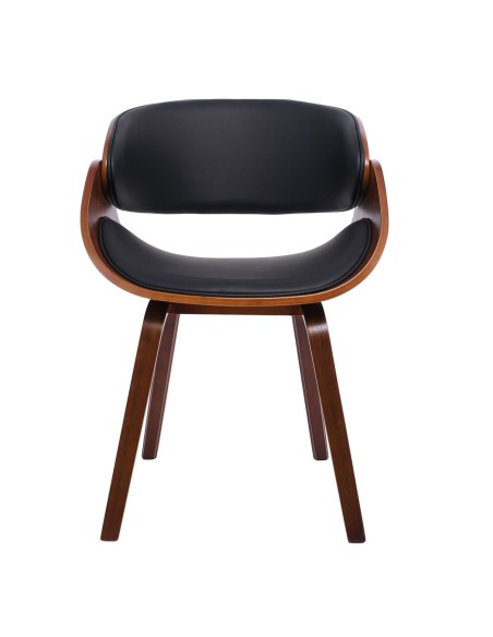JOY-W Armchair Walnut-Pu Black