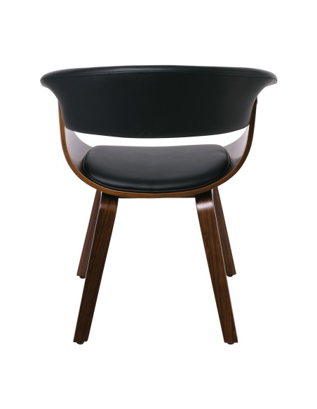 HERMAN Armchair Walnut-Pu Black