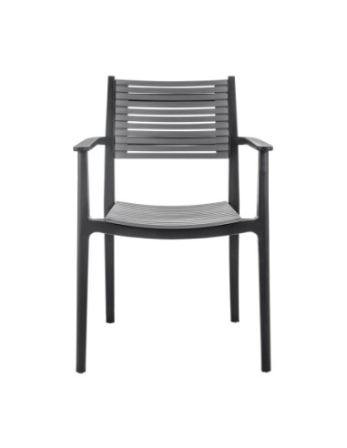 AKRON Armchair PP-UV Black-Grey