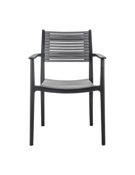 AKRON Armchair PP-UV Black-Grey