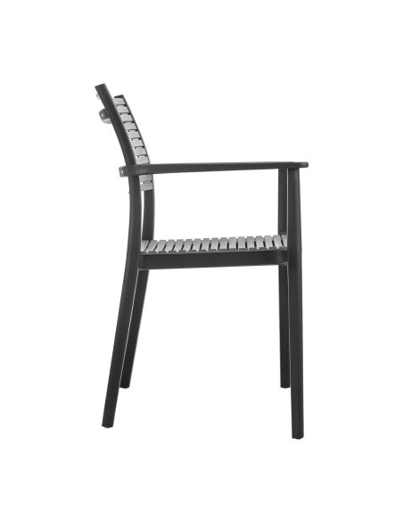 AKRON Armchair PP-UV Black-Grey