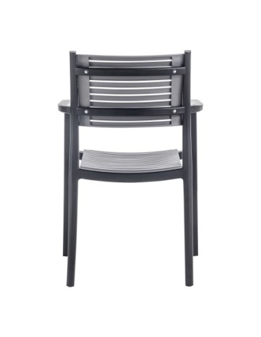AKRON Armchair PP-UV Black-Grey