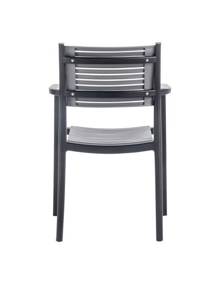 AKRON Armchair PP-UV Black-Grey
