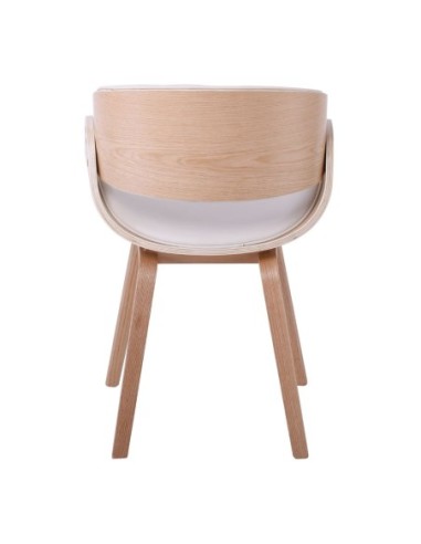 JOY-W Armchair Natural-Pu White