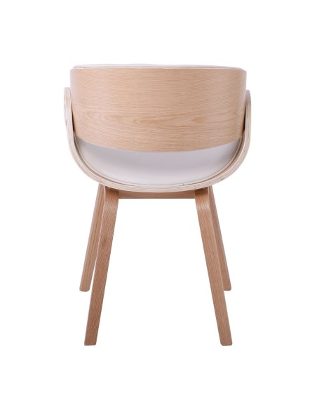 JOY-W Armchair Natural-Pu White