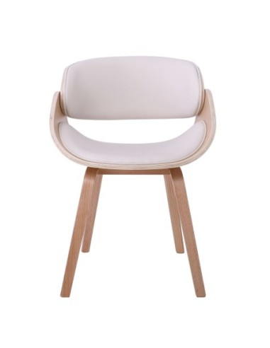 JOY-W Armchair Natural-Pu White