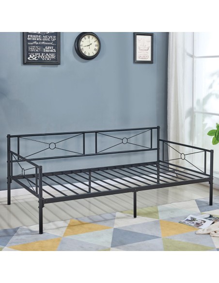 QUEEN Daybed 90x190cm Metal Black