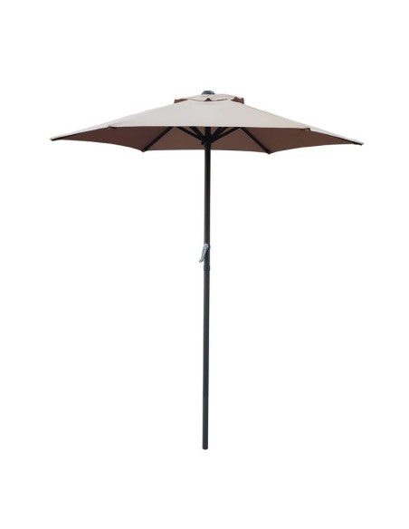 UMBRELLA D.200cm Alu Anthracite-Fabric Beige (w-o flaps)
