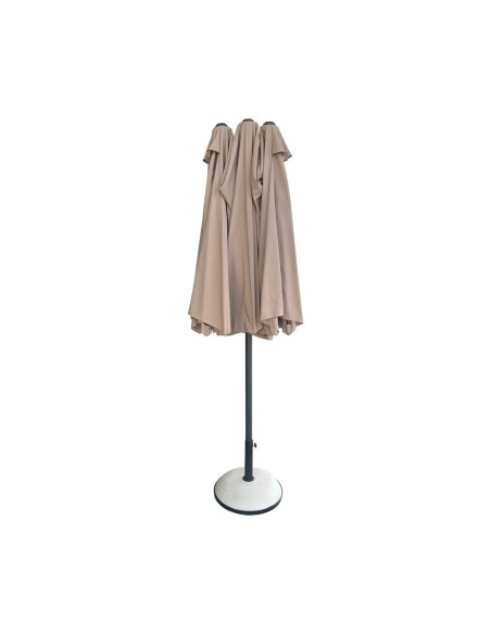 ΟΜΠΡΕΛΑ Oval Σκελετός Μέταλλο Βαφή Ανθρακί - Ύφασμα Μπεζ