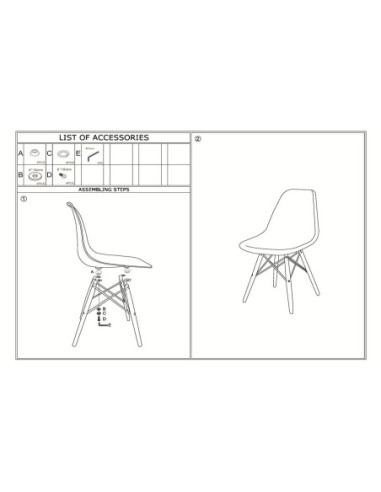ART Wood Chair PP Red