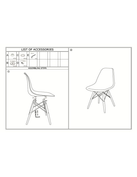 ART Wood Chair PP Red
